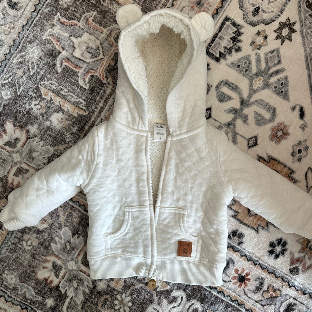 Cozy White Baby Hoodie